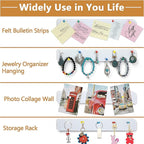 5 Pack Felt Pin Board Bar Strips Bulletin Board - Image 3