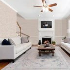 15.75"x590.6" Beige Grasscloth Wallpaper Peel and Stick Removable Textured Wall - Image 3