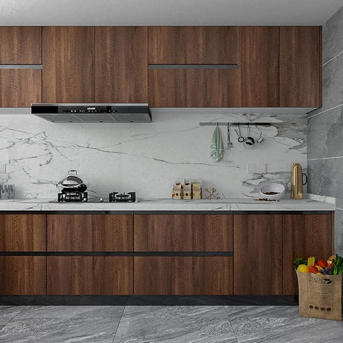 48x354 inch Large Walnut Wood Contact Paper Peel and Stick Wood Wallpaper - Image 2
