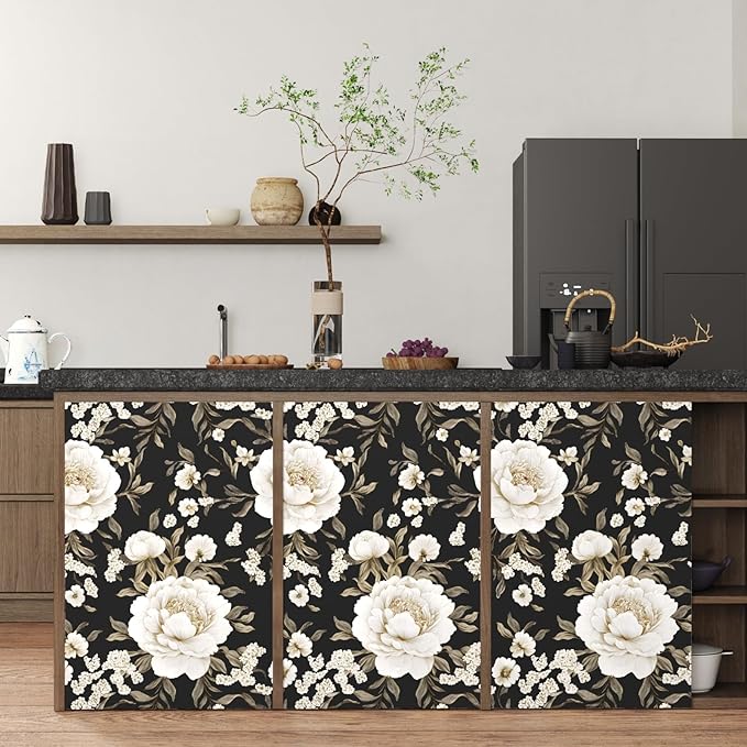 Laatse Boho Wallpaper Peel and Stick Dark Floral Wallpaper - Image 5