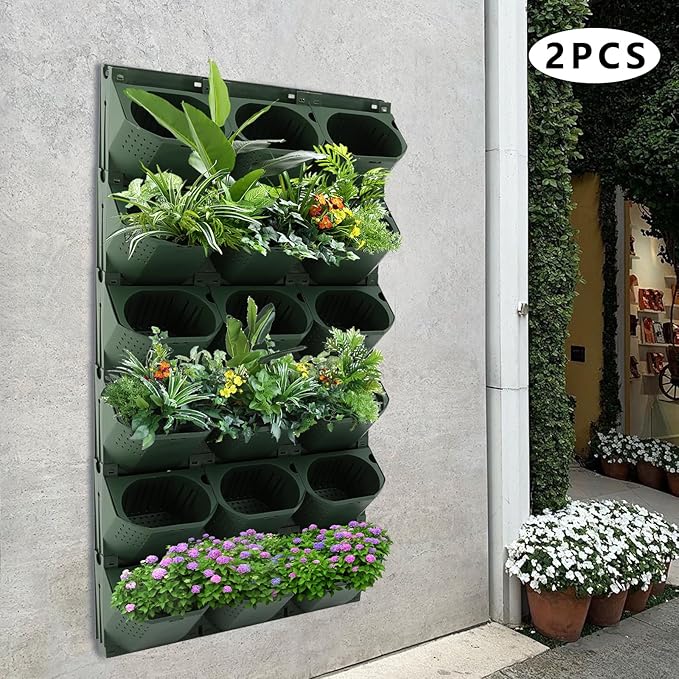 Vertical Wall Planter with 36 Pots, Hanging Garden Plant Flowerpot Holder - Image 8