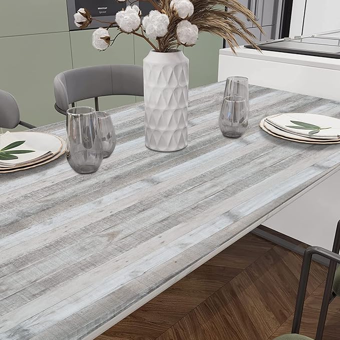Wenmer Grey Wood Peel and Stick Shiplap Wallpaper - Image 4