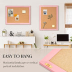 Cork Bulletin Board, Decorative Hanging Pin Board Tack Board - Image 5