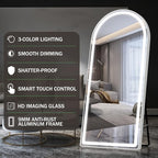FENNIO Full Length Mirror with Lights, Free Standing Lighted Floor Mirror - Image 7