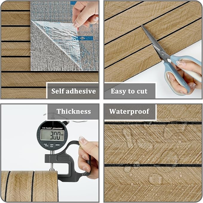 3D Brown Wood Wall Panels 197"x11.8" Acoustic Slat Wall Paneling Peel and Stick - Image 6