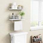 Forbena Bathroom Shelves for Wall Set of 2, Small Wall Mount Bookshelf and Toy - Image 4