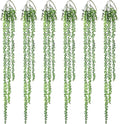 6pcs Artificial Succulents Hanging Plants, Fake Hanging Plant String of Pearls by Hobyhoon