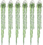 6pcs Artificial Succulents Hanging Plants, Fake Hanging Plant String of Pearls by Hobyhoon