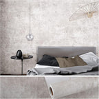 VEELIKE Neutral Concrete Wallpaper Peel and Stick Boho Concrete Contact Paper by VEELIKE