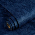YENHOME Self Adhesive Blue Felt Fabric Wallpaper Peel and Stick 17.7"X118" Blue by Yenhome