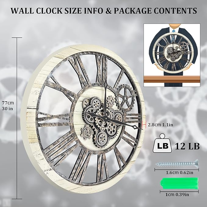 HOIBAI Large Wall Clock, Wall Clocks - Image 7
