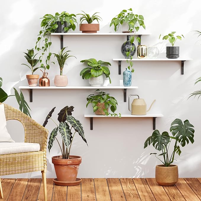 DINZI LVJ Long Wall Shelves, 39.4Inch Wall Mounted Shelves Set of 2, Extra - Image 4
