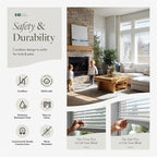 CHICOLOGY Cordless Mini Blinds for Indoor Windows, 83.5" W x 72" H, Light - Image 7
