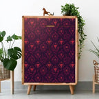FLFK Gothic Wallpaper Peel and Stick Dark Red Wallpaper 16" x 256" Vinyl - Image 4
