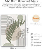 HesenDot Unframed Boho Sage Green Canvas Prints, 12x16in Botanical Line Wall Art - Image 2