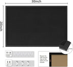 DAHAPYBOO Cork Board with Linen Black, Bulletin Board 30"x20", Corkboards - Image 2