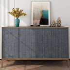 FunStick 24"x394" Removable Gold Dark Blue Textured Wallpaper Peel and Stick - Image 4