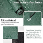 Dark Green Wallpaper Embossed Floral Peel and Stick Wallpaper 393inL78.7inW - Image 2