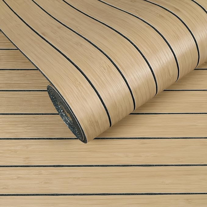 VEELIKE Tan Birch Slat Wall Panels Peel and Stick 3D Wood Grain Wall Panel by VEELIKE