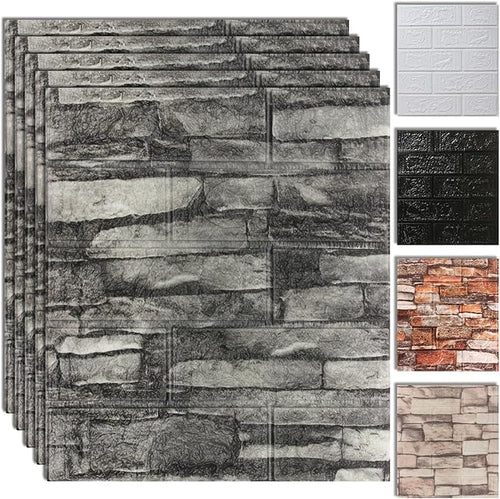 20PCS 3D Wall Panels Peel and Stick Foam, Self-Adhesive Decorative 3D Brick by SYYKDEF