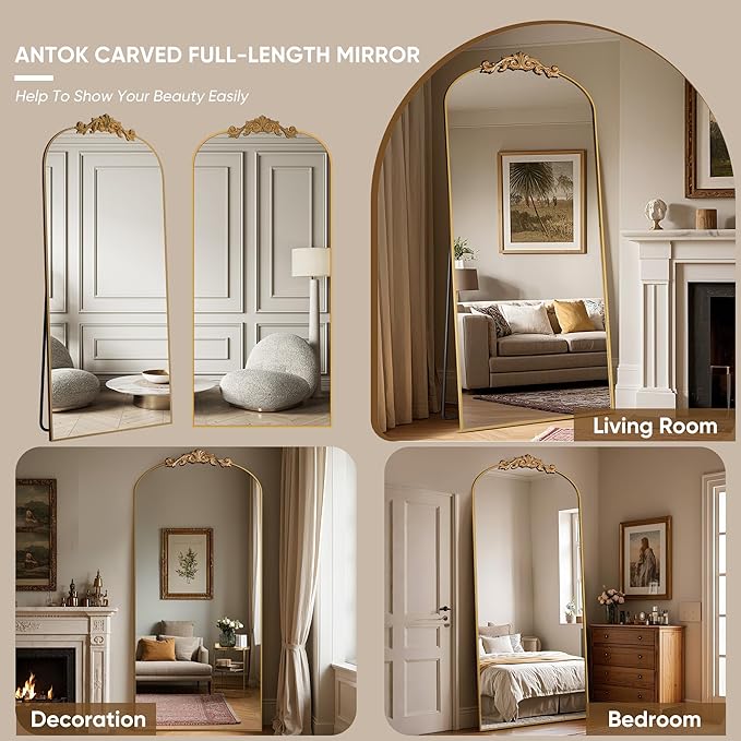 Antok Arched Full Length Mirror, Full Body Mirrors - Image 6