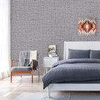 Grey Grasscloth Peel and Stick Wallpaper Gray Contact Paper 472inch Waterproof - Image 6