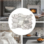 CONCORD WALLCOVERINGS 3D Faux Stone Wall Panels, Lightweight 17.5" x 23.75" PVC by ConcordWallcoverings