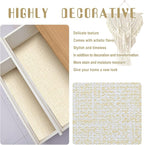 Amiya Grasscloth Cream Wallpaper Peel and Stick Beige Faux Fabric Linen Contact - Image 5