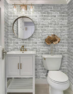 Guvana Grey Brick Wallpaper Peel and Stick Wallpaper 3D Brick Contact Paper - Image 7