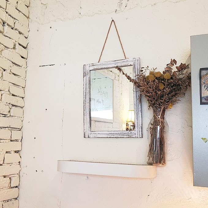 AAZZKANG Wall Mirror with Wood Framed Rustic Mirrors - Image 4