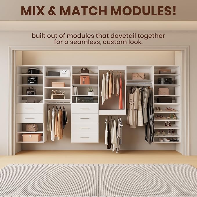 ROOMTEC Modular Closet System, Wooden Tower - Image 4