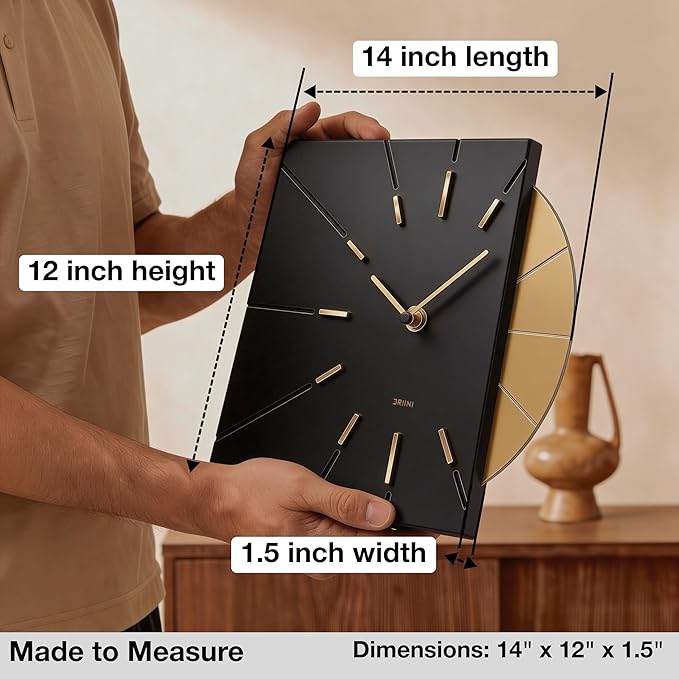 Driini Clocks Mid Century Modern Wall Clock - Image 3