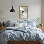 Fantasy Artists Reading Black Cat on Bed Wood Framed Wall Art, 16x24 Inches - Image 3