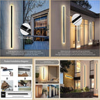2Pack 79inch Long Outdoor Modern LED Wall Light, 65W Waterproof IP65 Warm White - Image 6