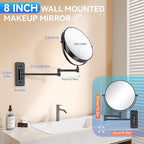 Auxmir 1X/30X Wall Mounted Makeup Mirror, Double Sided Magnifying Mirror - Image 6