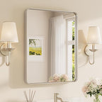 TETOTE Brushed Nickel Bathroom Mirror 24 x 30 Inch by TETOTE