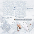 Theper Blue Wallpaper Peel and Stick Modern 17.3"×197" Boho Striped Wall Paper - Image 3