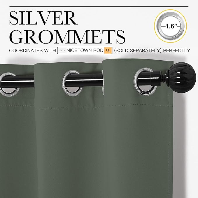 NICETOWN Blackout Curtain Panels, Home Decoration Thermal Insulated Solid - Image 3