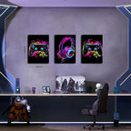 BGFCE Game Room Decor Set of 3, Neon Gaming Video Game Room Wall Art, Gaming - Image 3