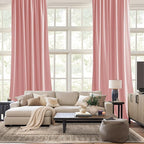 NICETOWN Pink Velvet Curtains 96 inch Length, Blush Pink Room Darkening Thermal - Image 9