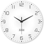 XNM Small Modren Minimalist Glass Wall Clocks Battery Operated 12 Inch Simple by XNMwallclock