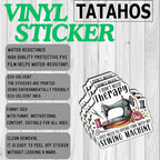 (3Pcs) I Don't Need Therapy I Just Need to Spend Time with My Sewing Machine Stickers Funny Knitting Tailoring Quilting Gifts Waterproof Vinyl Decals for Laptop Tumbler Water Bottle Notebook 3"