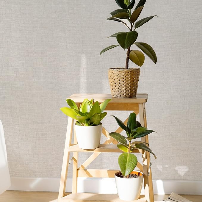 TANONE Contact Paper Peel and Stick 23.6" W X276 L, Grasscloth Wallpaper Self - Image 4