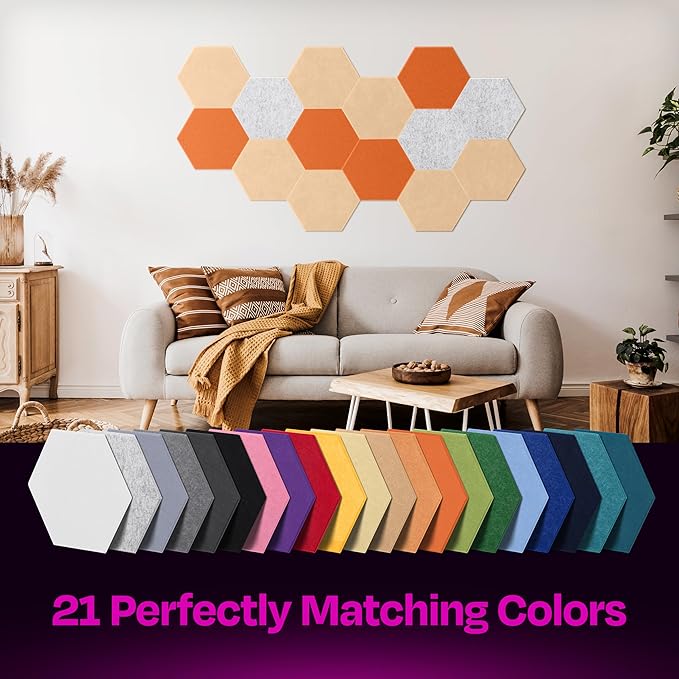 Acoustic Panels 12-Pack Soundproof Wall Panels 12"X10.4"X0.4" Sound Panels High - Image 5