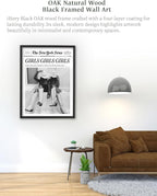 iHery Premium Natural Black OAK Wood 16x20in Girls Just Wanna Have Fun Trendy - Image 2