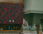 FLFK Gothic Rose Floral Wallpaper Peel and Stick 16in x 64in Wall Paper - Image 3
