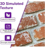 3D Peel and Stick Faux Brick Wall Panels 11.8" x 11.8" 10-Pack, Small - Image 7