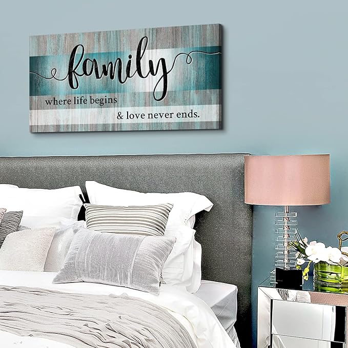 Family Wall Decor Teal Wall Art - Image 2