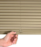 CHICOLOGY Mini Blinds for Indoor Windows – 22"W x 72"H, Cappuccino Horizontal - Image 4