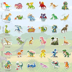 RINOLY 100 PCS Dinosaur Stickers for Kids,Water Bottle Sticker for Teens,Waterproof Vinyl Dinosaur Stickers for Water Bottles,Laptop,Boys Party Favors Supplies